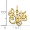Fashion Jewelry 10K Yellow Gold Sister Charm Sis Pendant Jewelry 19 X 13mm